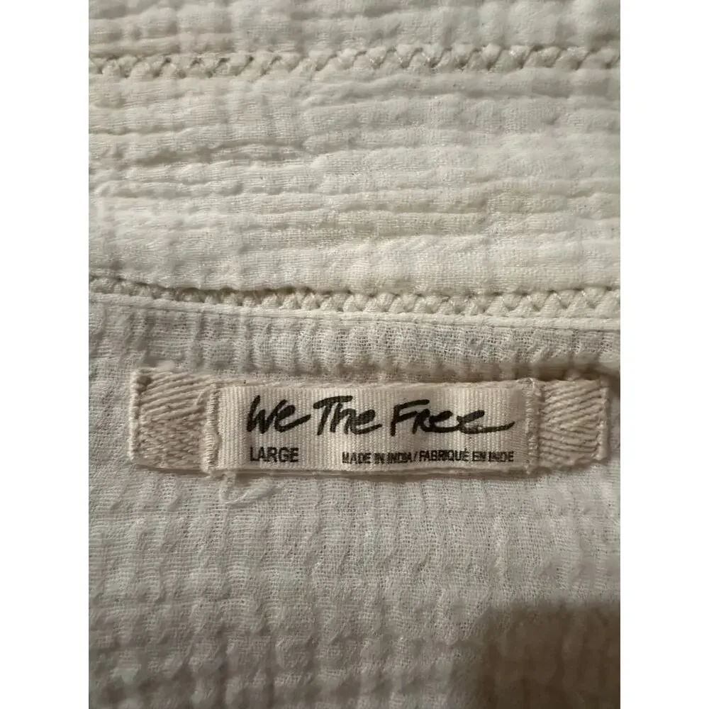 Free People - We The Free Summer Daydream Buttondown - Large - White - Picture 9 of 12